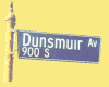 Dunsmuir Ave. street sign